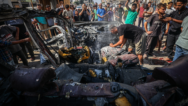 2 Palestinians killed, 13 injured in Israeli drone strike on vehicle in Gaza