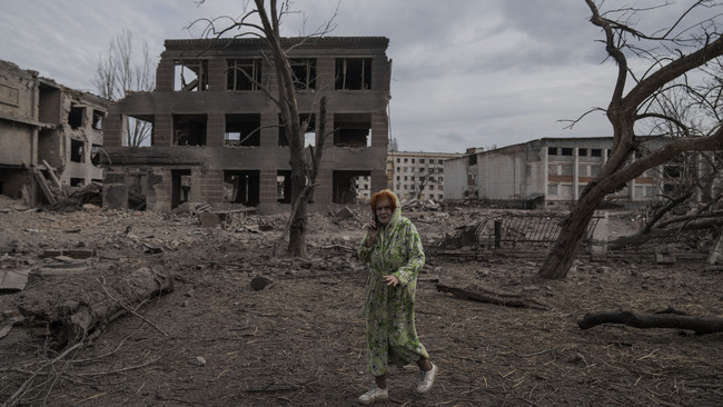 Aftermath of Russian attack in Donetsk