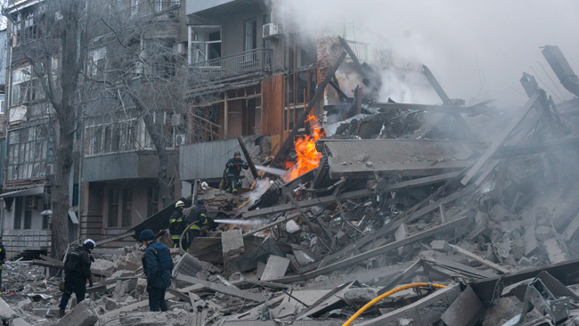 Aftermath of the Russian missile attack in Kharkiv