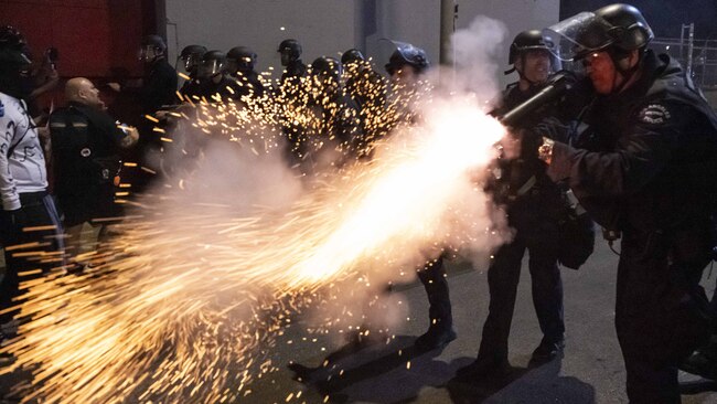 Clashes erupt outside Federal Detention Center in LA during nationwide 'ICE Out' strike