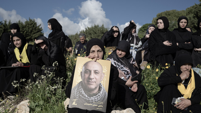 Funeral ceremony held in Nabatieh for Hezbollah members who lost their lives in Israeli attacks