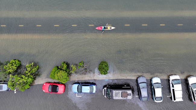 High tide in Marin County of California
