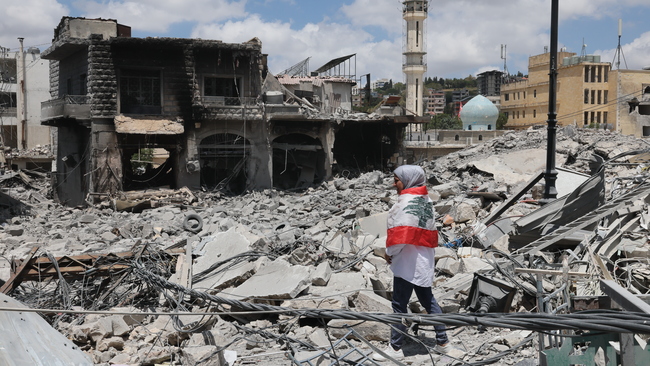 Lebanese residents return to the rubble of their homes in Nabatieh