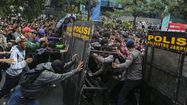 Protest in Jakarta, Indonesia