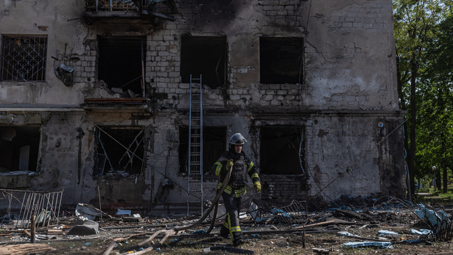Russian attack on Ukraine's Kramatorsk