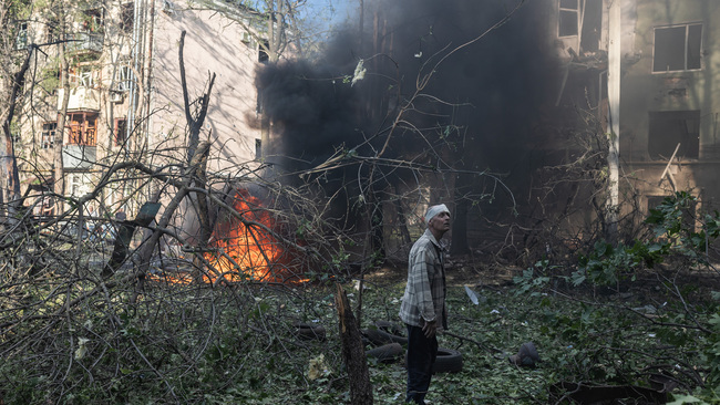 Russian attack on Ukraine's Kramatorsk