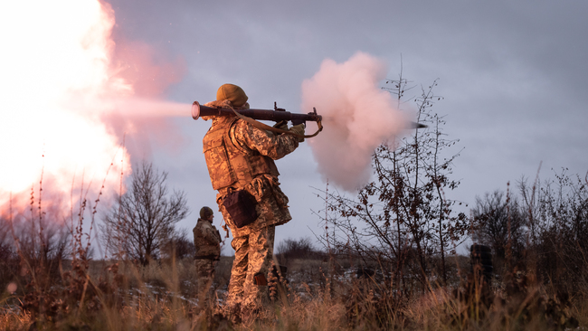 Training exercise of 24th brigade Ukrainian servicemen in Donetsk Oblast